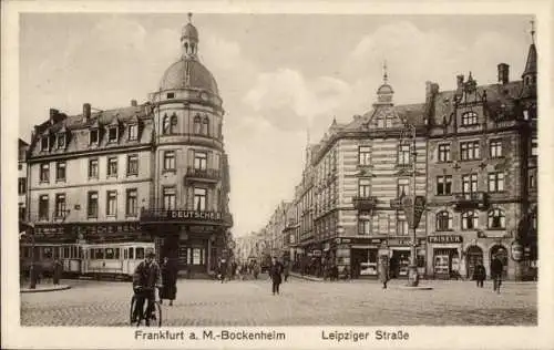 Ak Bockenheim Frankfurt am Main, Leipziger Straße, Deutsche Bank, Friseur