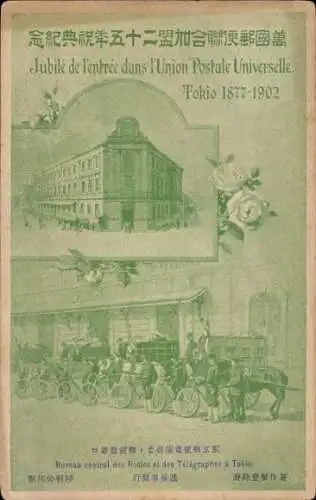 Ak Tokio Präf. Tokio Japan, Jubile de l'entree dans l'Union Postale Universelle 1902