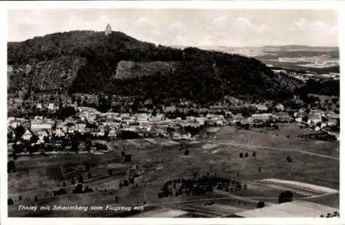 Ak Tholey im Saarland, Schaumberg, Fliegeraufnahme