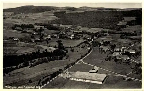 Ak Hottingen Rickenbach im Hotzenwald, Fliegeraufnahme, Gasthaus Pension zur Sonne