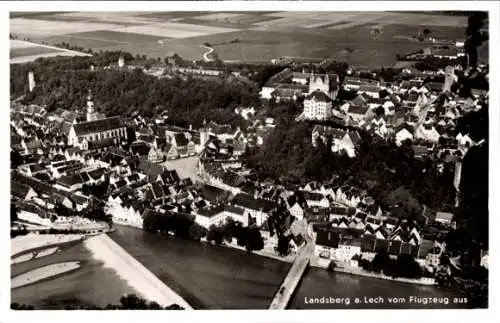 Ak Landsberg am Lech Oberbayern, Fliegeraufnahme