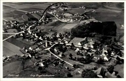 Ak Mühlried Schrobenhausen in Oberbayern, Fliegeraufnahme