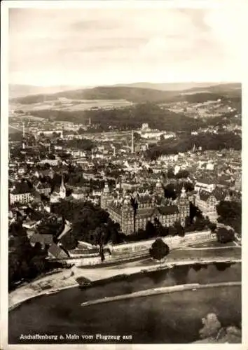 Ak Aschaffenburg in Unterfranken, Fliegeraufnahme