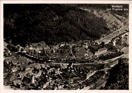 Ak Wolfach im Schwarzwald, Fliegeraufnahme