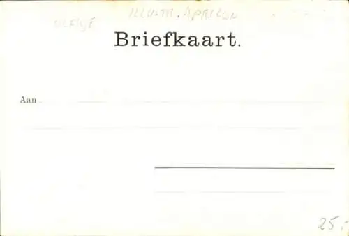 Künstler Ak Liebespaar in einem Ruderboot