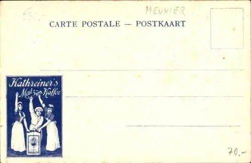Jugendstil Künstler Litho Meunier, Henri, Inspiration, Reklame Kathreiners Malzkaffee