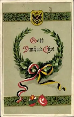 Ak Gott, Dank und Ehr, Wappen, Waffenbrüderschaft, Eichenlaub