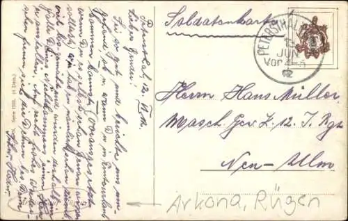 Künstler Ak Jensen, Alfred, Arkona Putgarten auf Rügen, Leuchtturm
