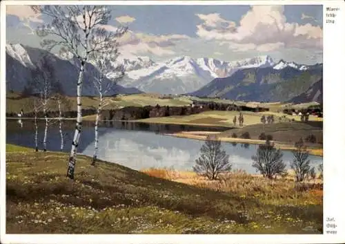 Künstler Ak Süßmayr, Josef, Alpenfrühling, Landschaftsmotiv