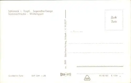 Ak Schöneck im Vogtland, Jugendherberge