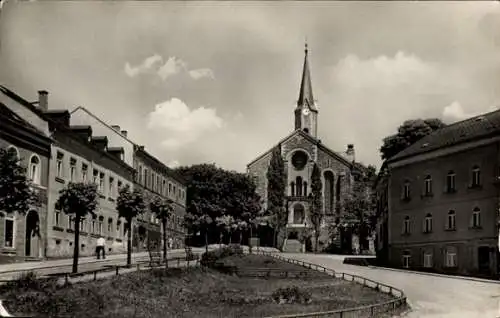 Ak Schöneck im Vogtland, Untermarkt, Kirche