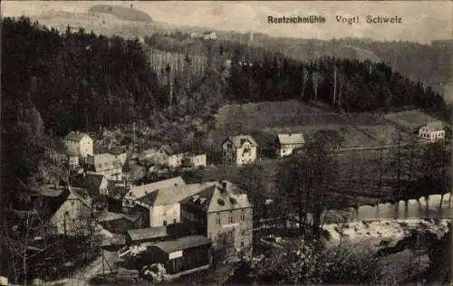 Ak Rentzschmühle Pöhl im Vogtland, Teilansicht