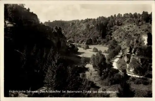 Ak Ahorntal in der Fränkischen Schweiz, Burg Rabenstein, Schneiderloch, Ailsbachtal