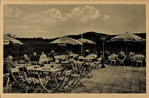 Ak Steinthaleben Kyffhäuserland in Thüringen, Rothenburg, Terrasse