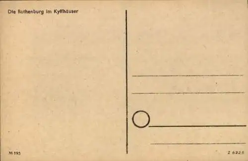 Ak Steinthaleben Kyffhäuserland in Thüringen, Rothenburg