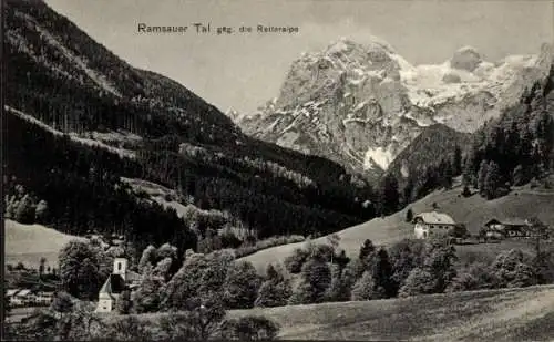 Ak Ramsau im Berchtesgadener Land Oberbayern, Ramsauer Tal, Reiteralpe