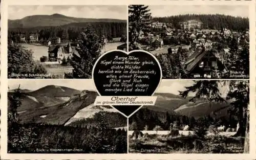 Ak Oberhof im Thüringer Wald, Blick zum Schneekopf, Luisensitz, Schlossberg