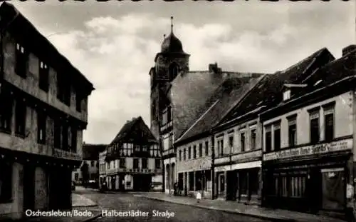 Ak Oschersleben an der Bode, Halberstädter Straße