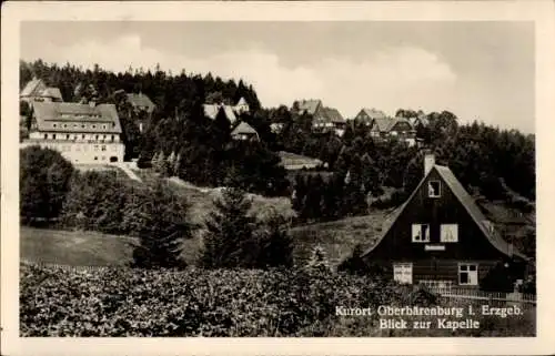 Ak Oberbärenburg Altenberg im Erzgebirge, Teilansicht, Kapelle