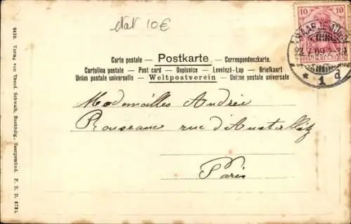 Ak Sarreguemines Saargemünd Lothringen Moselle, National- und Bergstraße
