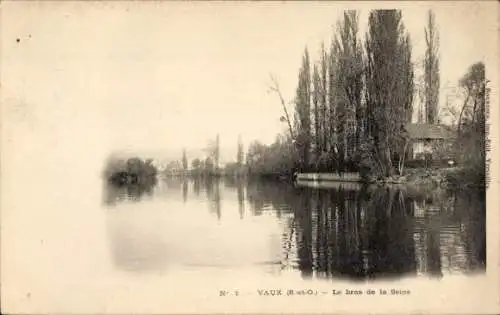 Ak Vaux sur Seine Yvelines, Le bras de la Seine