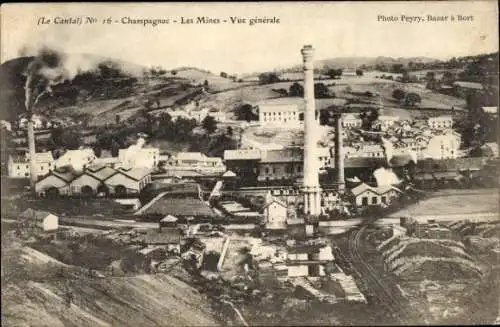 Ak Champagnac Cantal, Panorama, Les Mines