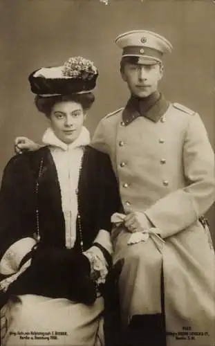 Ak Kronprinz Wilhelm von Preußen, Kronprinzessin Cecilie