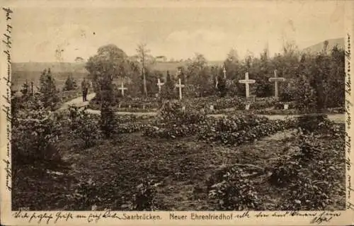 Ak Saarbrücken im Saarland, Neuer Ehrenfriedhof