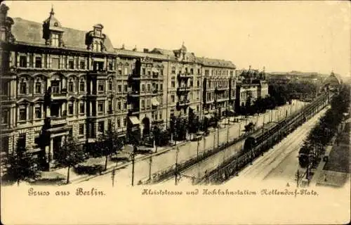 Ak Berlin Schöneberg, Kleiststraße, Hochbahnstation Nollendorfplatz