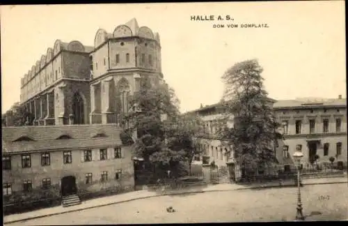 Ak Halle an der Saale, Dom vom Domplatz