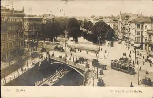 Ak Berlin Tiergarten, Potsdamerbrücke, Straßenbahnen