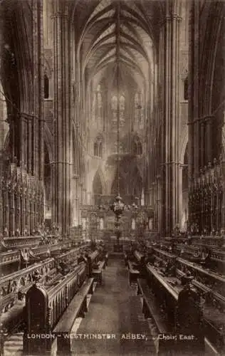 Ak City of Westminster, London, England, Westminster Abbey, Chor