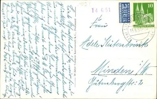 Ak Lübbecke in Ostwestfalen, Kirche, Villen