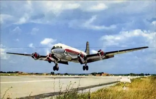 Ak Passagierflugzeug Douglas DC 4, Cie Air Algérie,  Landung