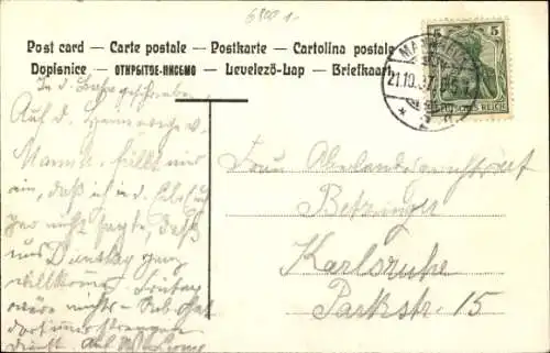 Ak Mannheim in Baden, Neue Post