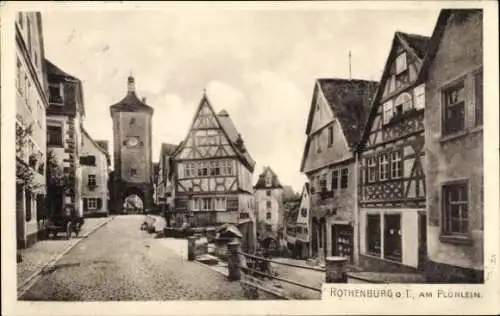 Ak Rothenburg ob der Tauber Mittelfranken, Plönlein