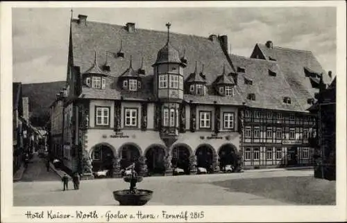 Ak Goslar am Harz, Hotel Kaiser-Worth