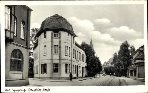 Ak Bad Lippspringe in Westfalen, Detmolder Straße