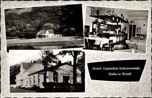 Ak Halle in Westfalen, Hotel Gaststätte Grünenwalde von H. G. Flottmann