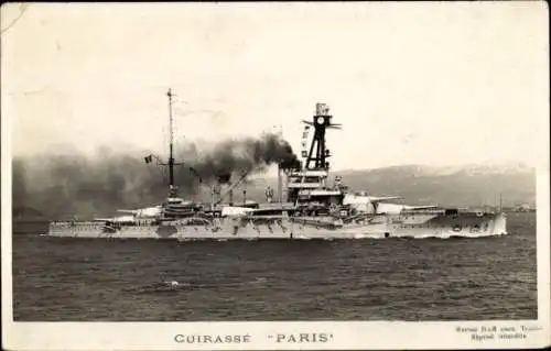 Ak Französisches Kriegsschiff Paris