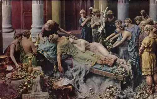 Künstler Ak Mastroianni, Domenico, Quo Vadis, Mort de Pétrone, Petronio