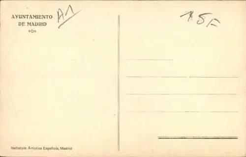 Ak Madrid Spanien, Kriegsministerium und La Cibeles