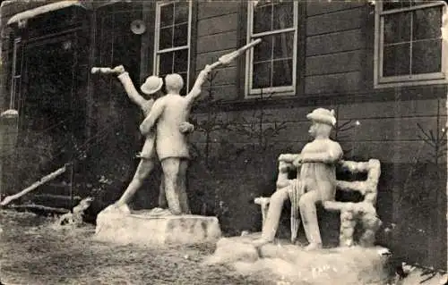 Ak Clausthal Zellerfeld im Oberharz, Schneebauten beim XII. Winterfest des Oberharzer Ski Clubs