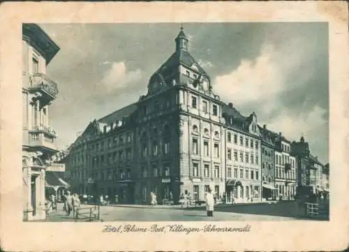 Ak Villingen im Schwarzwald, Hotel Blume-Post