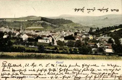 Ak Kusel in der Pfalz, Gesamtansicht