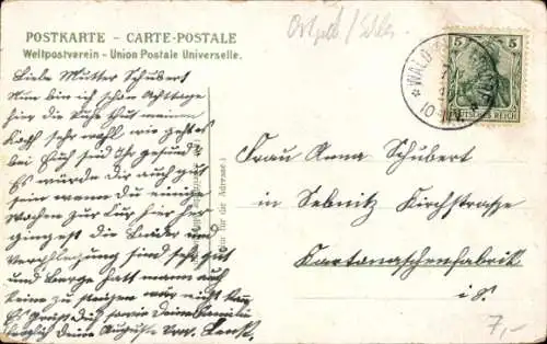 Litho Opolno Zdrój Bad Oppelsdorf Bogatynia Reichenau Schlesien, Gesamtansicht