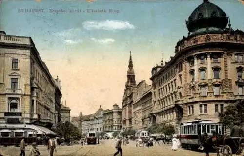 Ak Budapest Ungarn, Elisabeth Ring