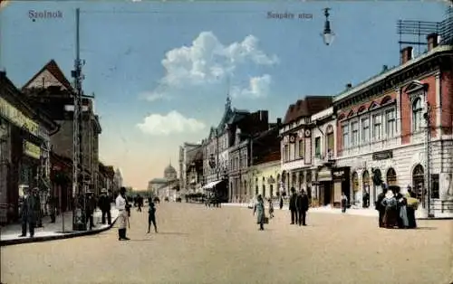 Ak Szolnok Ungarn, Szapary utca