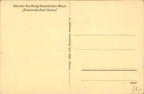 Ak Ostenholz Hartem Osterheide, Siedlung Osterholzer Moor, Siedlungstischlerei