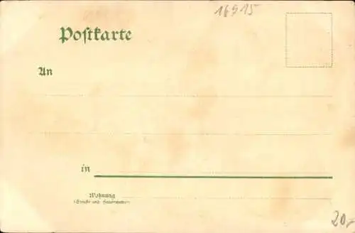 Kleeblatt Litho Oranienburg in Brandenburg, Schloss, Kirche, Seminar, Louise-Henriette-Denkmal